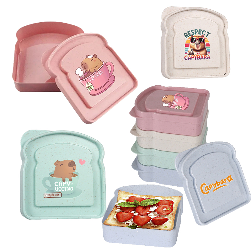 Food Storage With Lids - Capybara Sandwich Food Storage Case Container