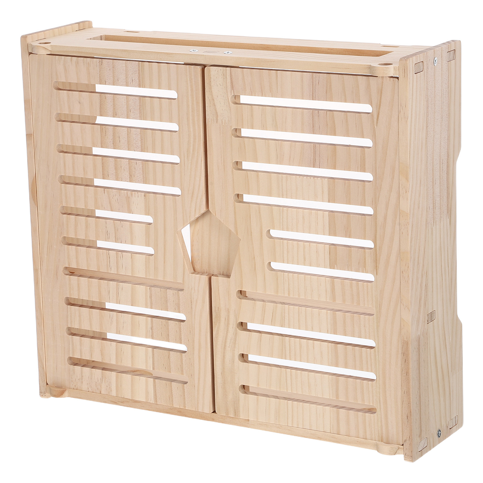 Food Storage Management - Wall Mount Wood WiFi Router Storage