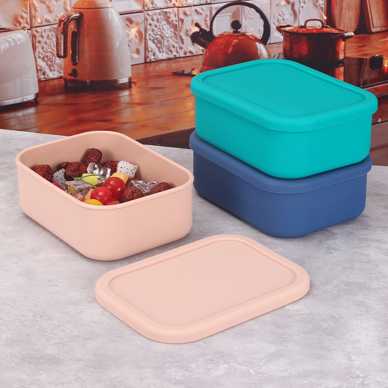 Food Storage Tupperware - YONG HAO Silicone Bento Box Rectangle