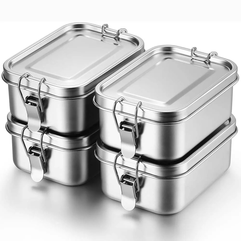 Food Storage With Lock - Stainless Steel Bento Box Metal Lunch