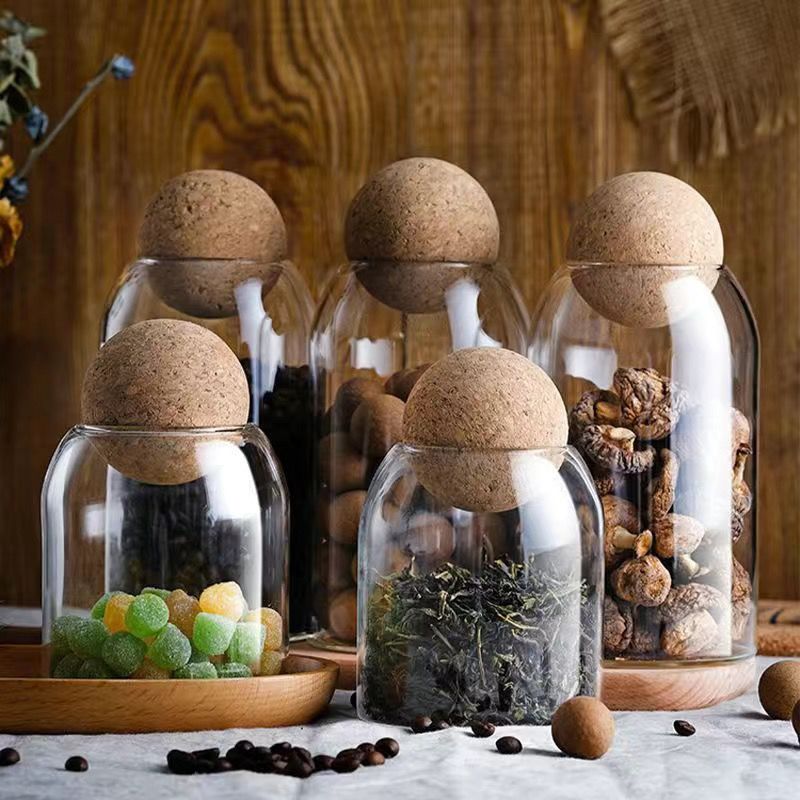 Clear Glass Storage Jars With  - Food Storage Glass Round recension och pris
