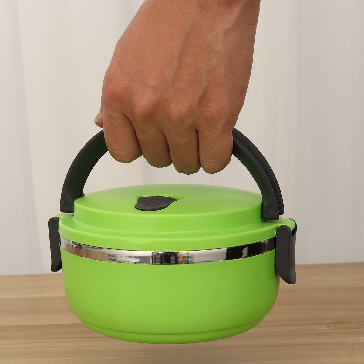 Double Layer Stainless Steel L - Food Storage With Lock recension och pris