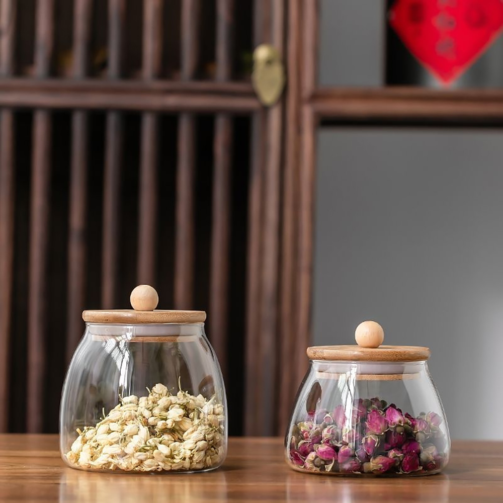 Wooden Lid Glass Sealed Jar Fo - Glass Food Storage Xl recension och pris