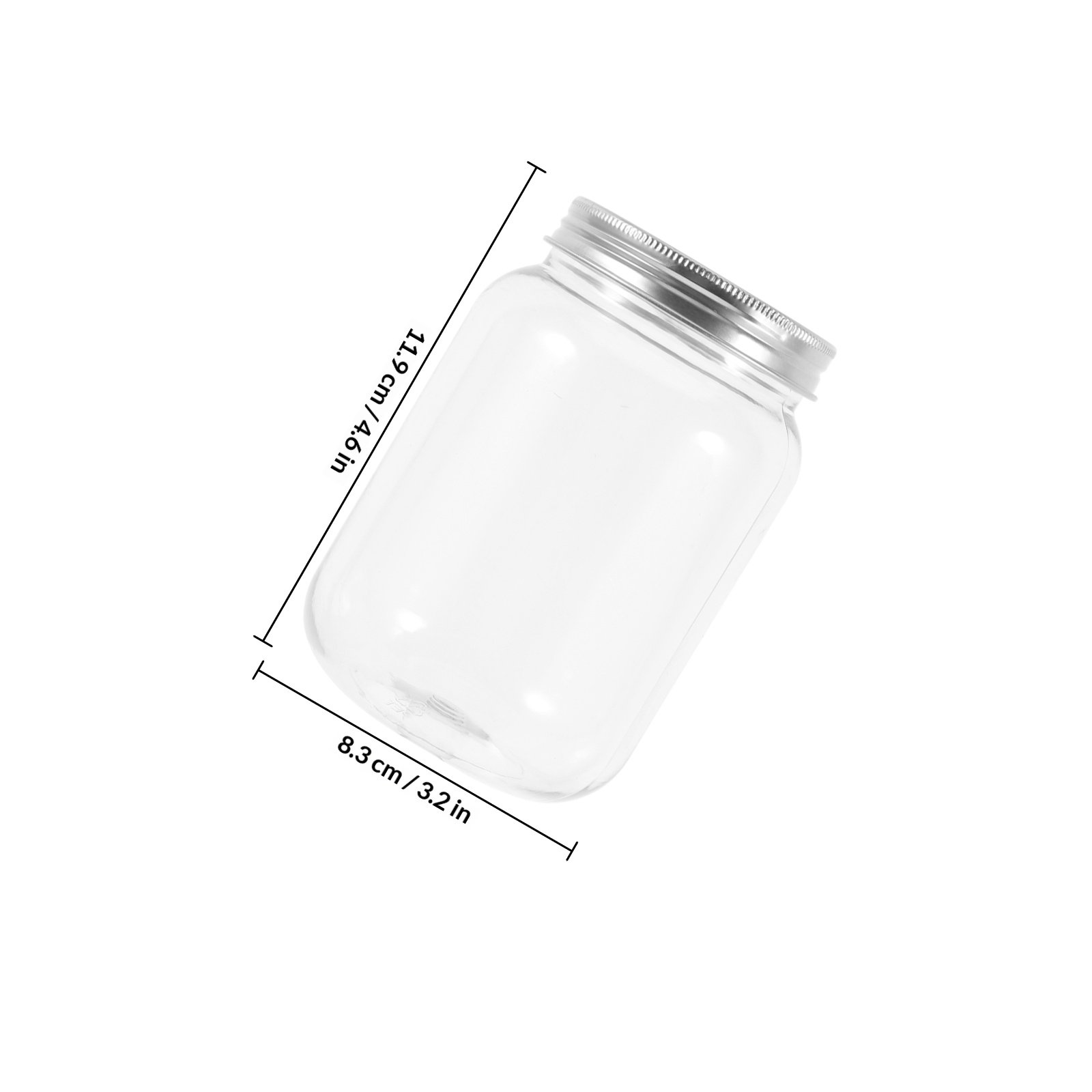 4Pcs Clear Plastic Jars with A - Food Storage With Lids recension och pris