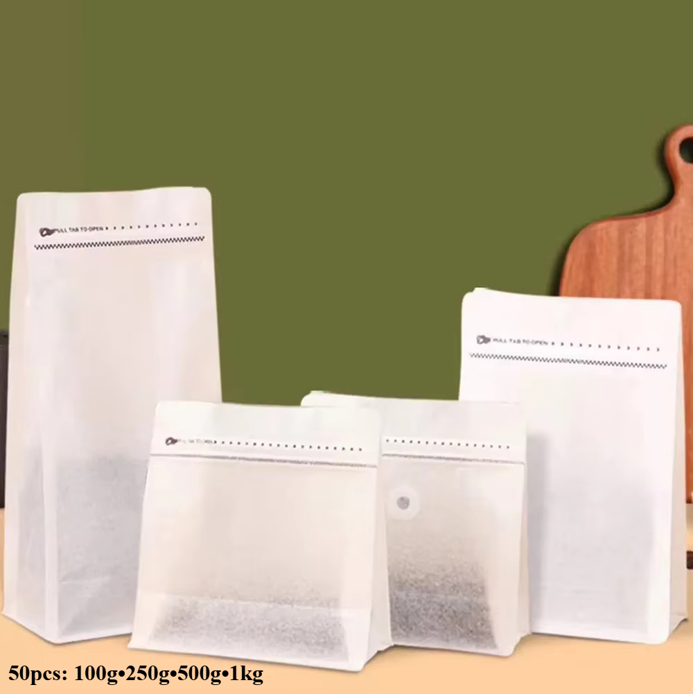 50pcs Biodegradable Coffee Bag - Ziploc Food Storage recension och pris