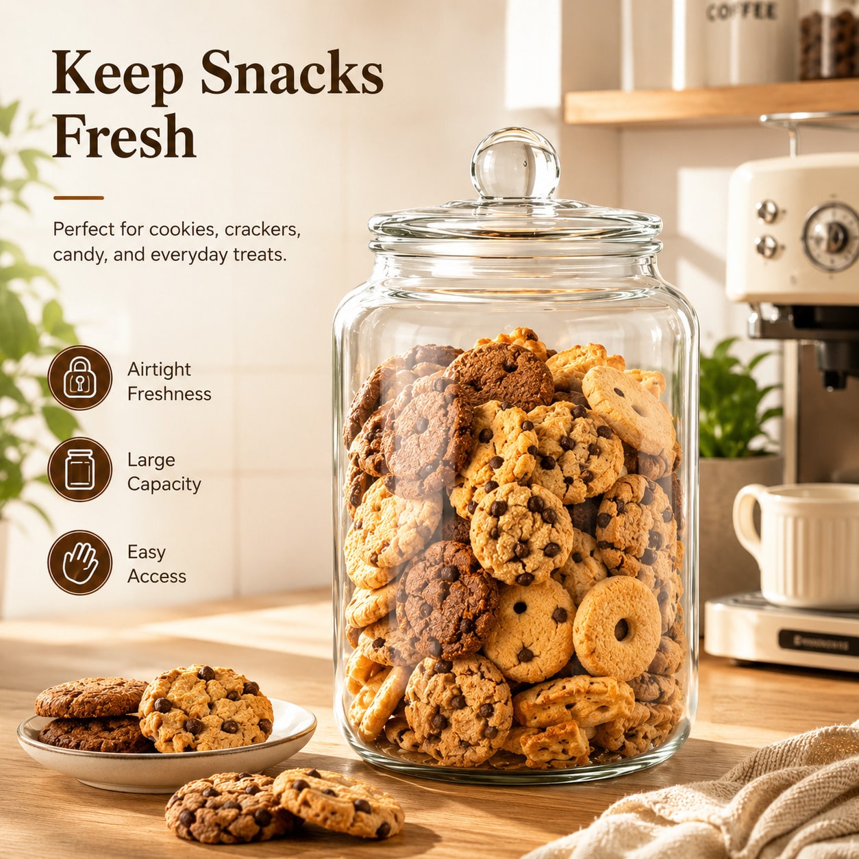 Large Clear Glass Storage Jars - Glass Food Storage Xl recension och pris