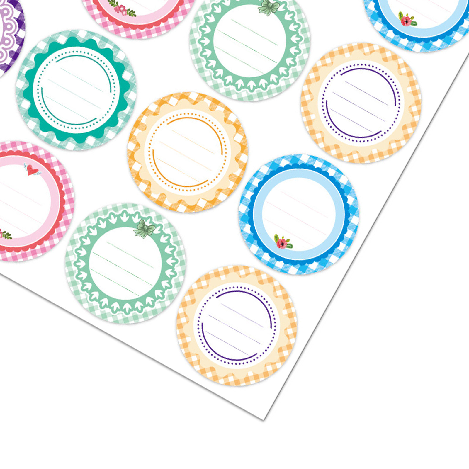 20Sheets Colored Round Waterpr - Food Storage Glass Round recension och pris