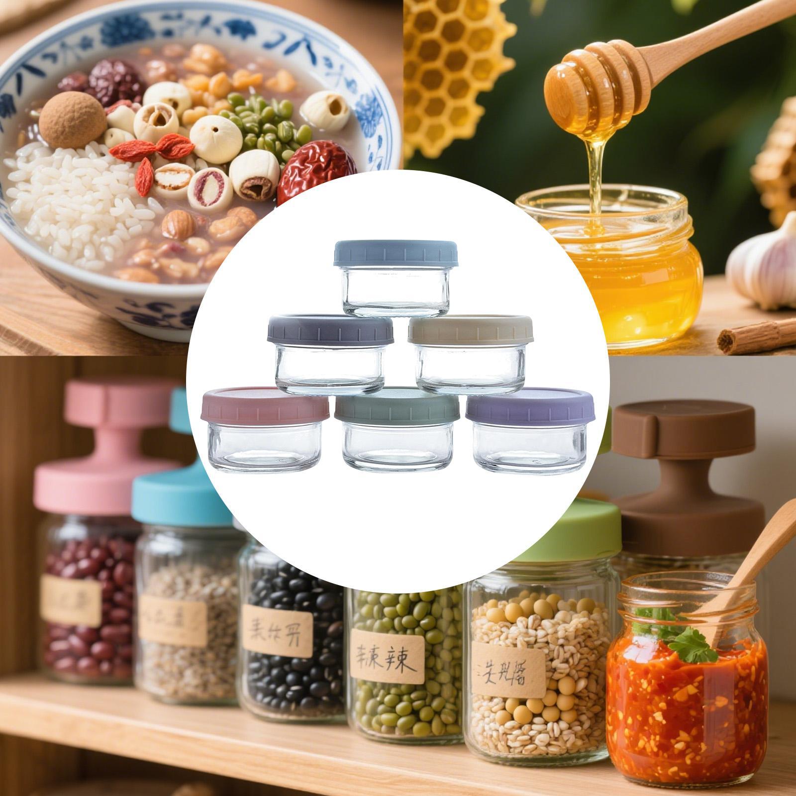 Mini Glass Jars with Leakproof - Food Storage Glass Round recension och pris