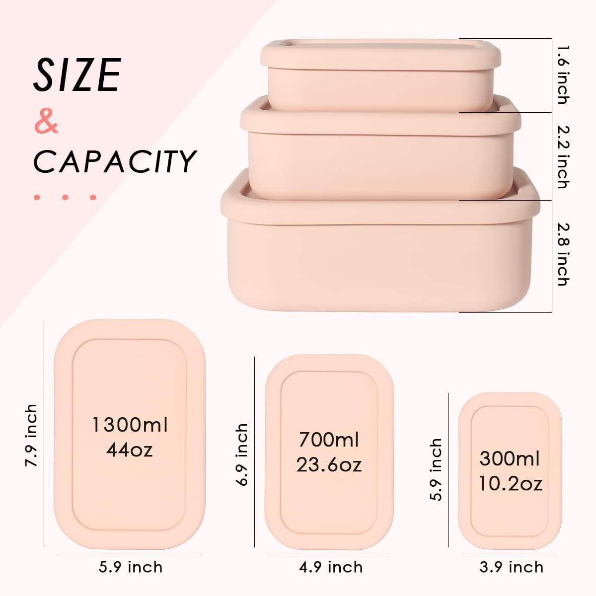 Silicone Bento Boxes Lunch Con - Food Storage Tupperware recension och pris