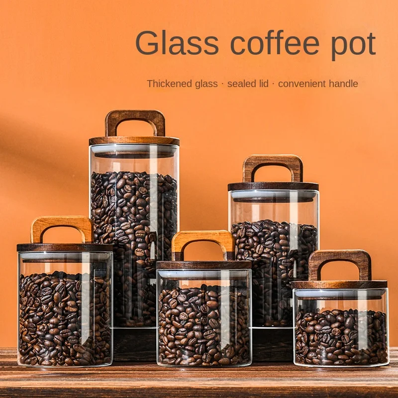 700-2100ml Wood Lid Glass Jar  - Glass Food Storage Xl recension och pris