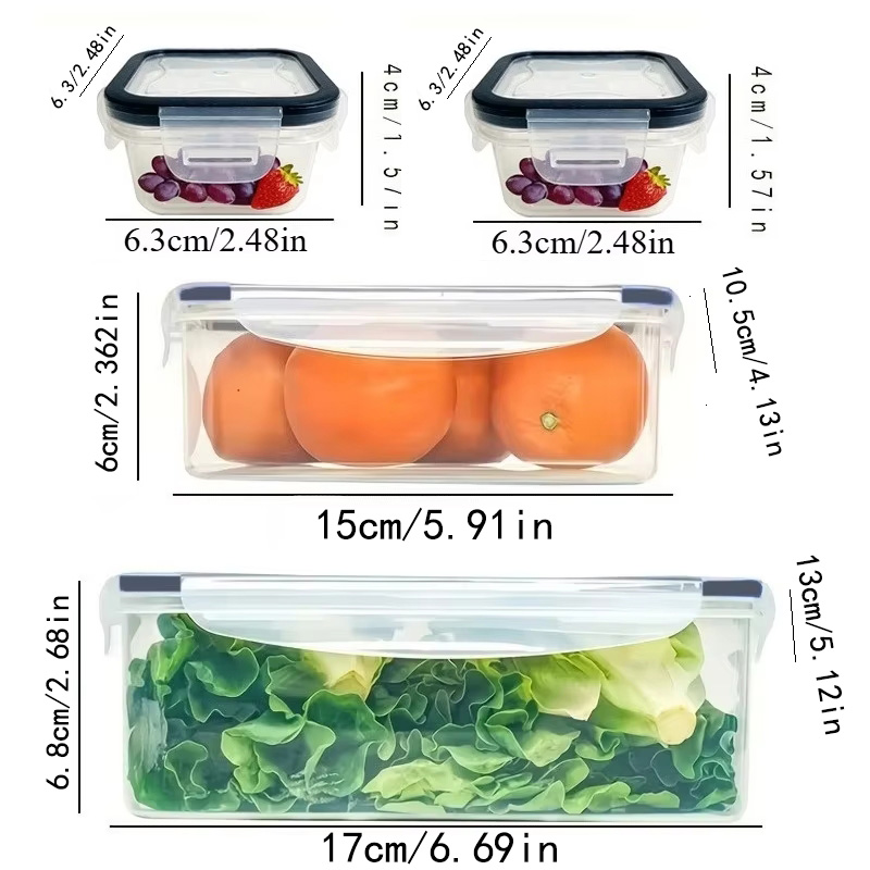8Pcs Set Includes 4 Containers - Food Storage Design recension och pris