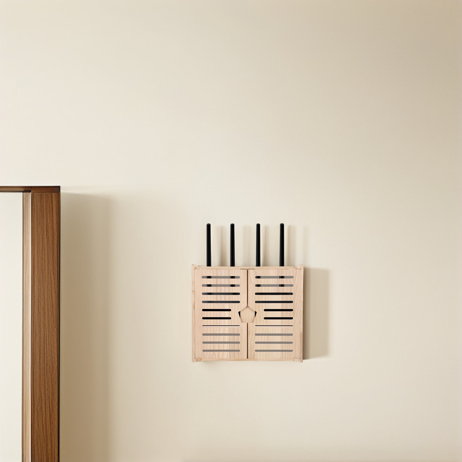 Wall Mount Wood WiFi Router St - Food Storage Management recension och pris
