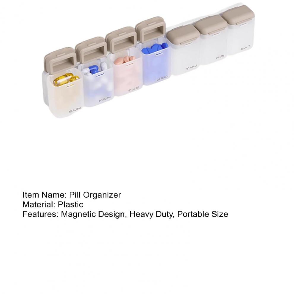 Magnetic Weekly Pill Organizer - Food Storage Management recension och pris