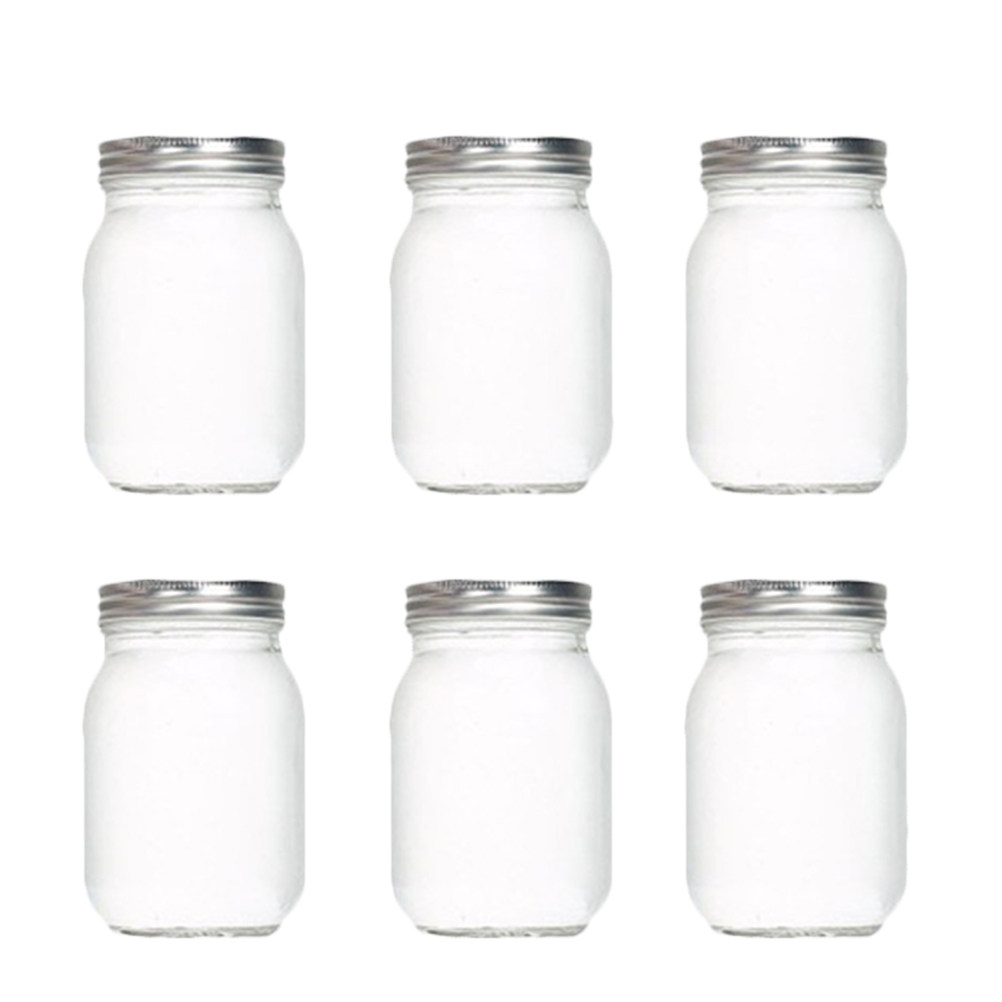 6Pcs Transparent Round Glass J - Food Storage With Lids recension och pris