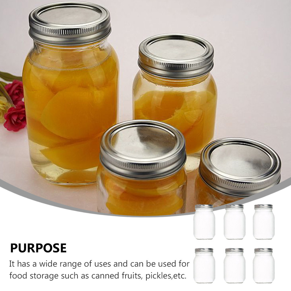 6Pcs Transparent Round Glass J - Food Storage With Lids recension och pris