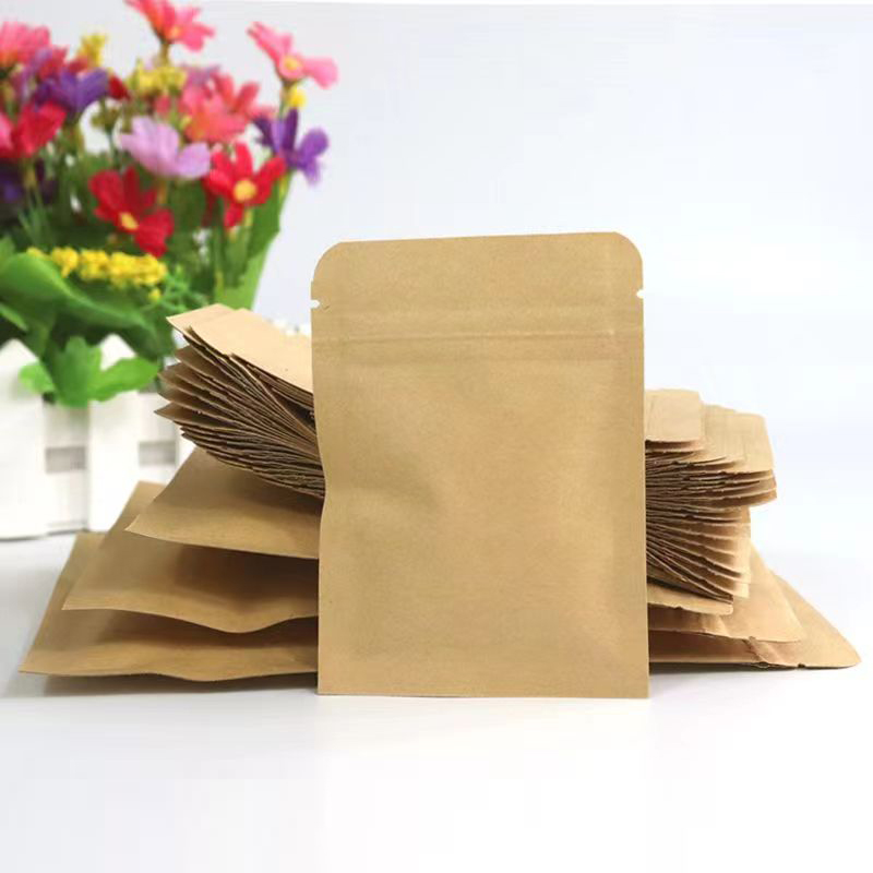 100Pcs Thick Flat Brown Kraft  - Ziploc Food Storage recension och pris