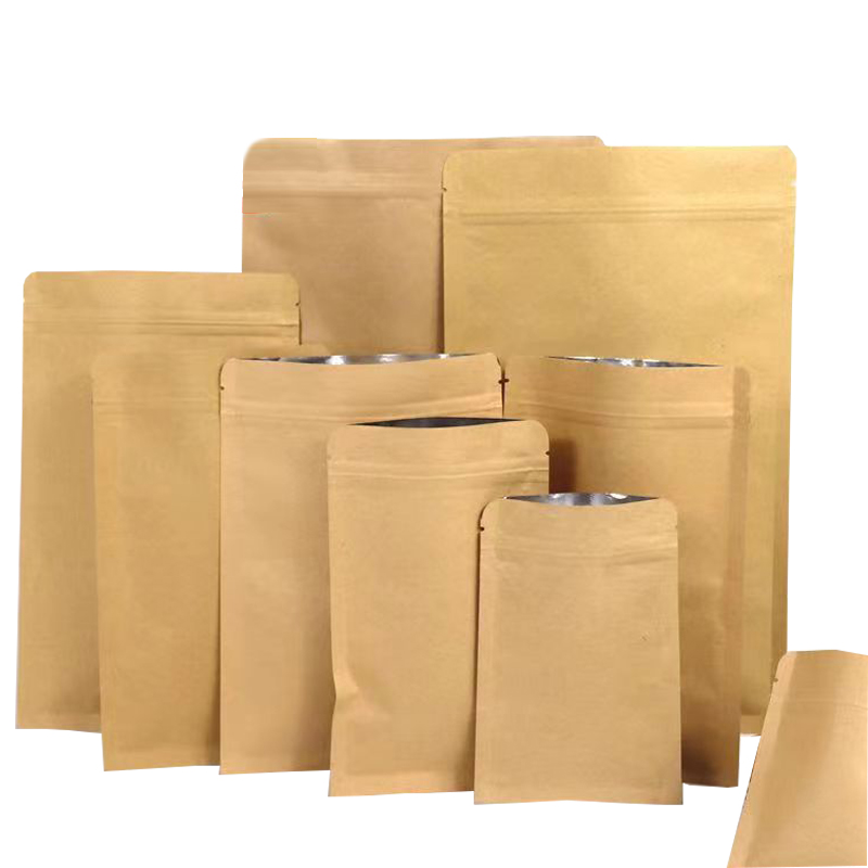 100Pcs Thick Flat Brown Kraft  - Ziploc Food Storage recension och pris