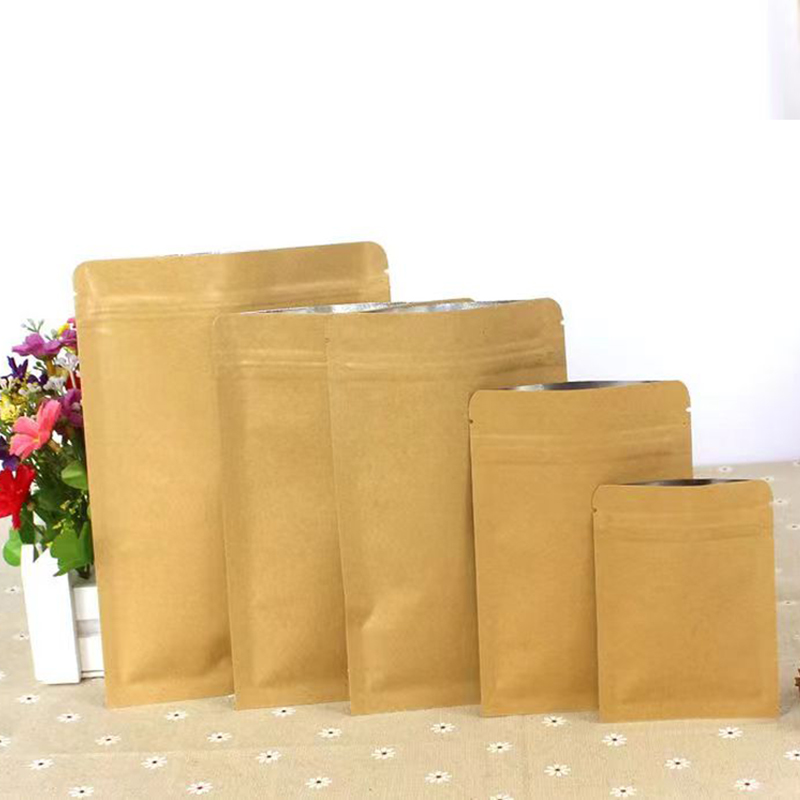 100Pcs Thick Flat Brown Kraft  - Ziploc Food Storage recension och pris