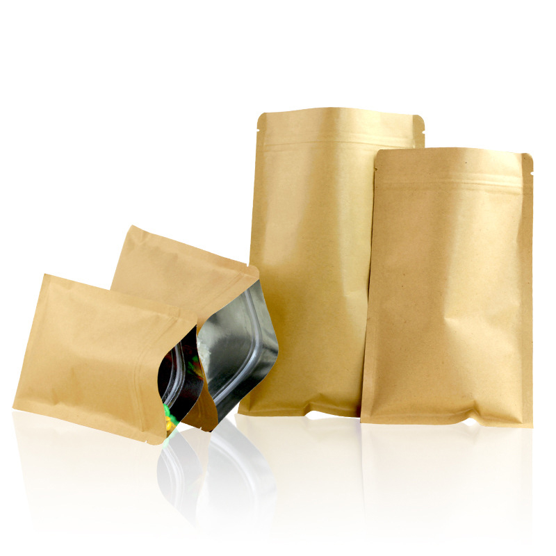 100Pcs Thick Flat Brown Kraft  - Ziploc Food Storage recension och pris