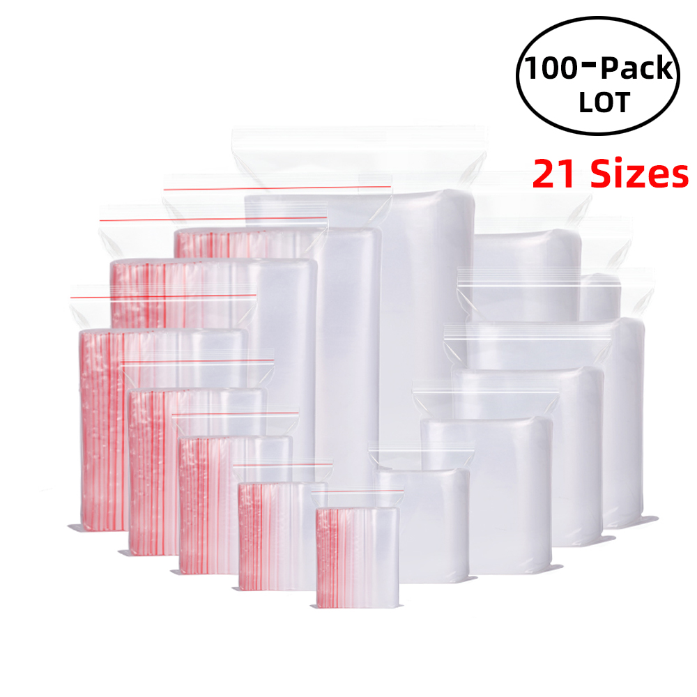 100PCS/Pack Resealable Zip Loc - Ziploc Food Storage recension och pris