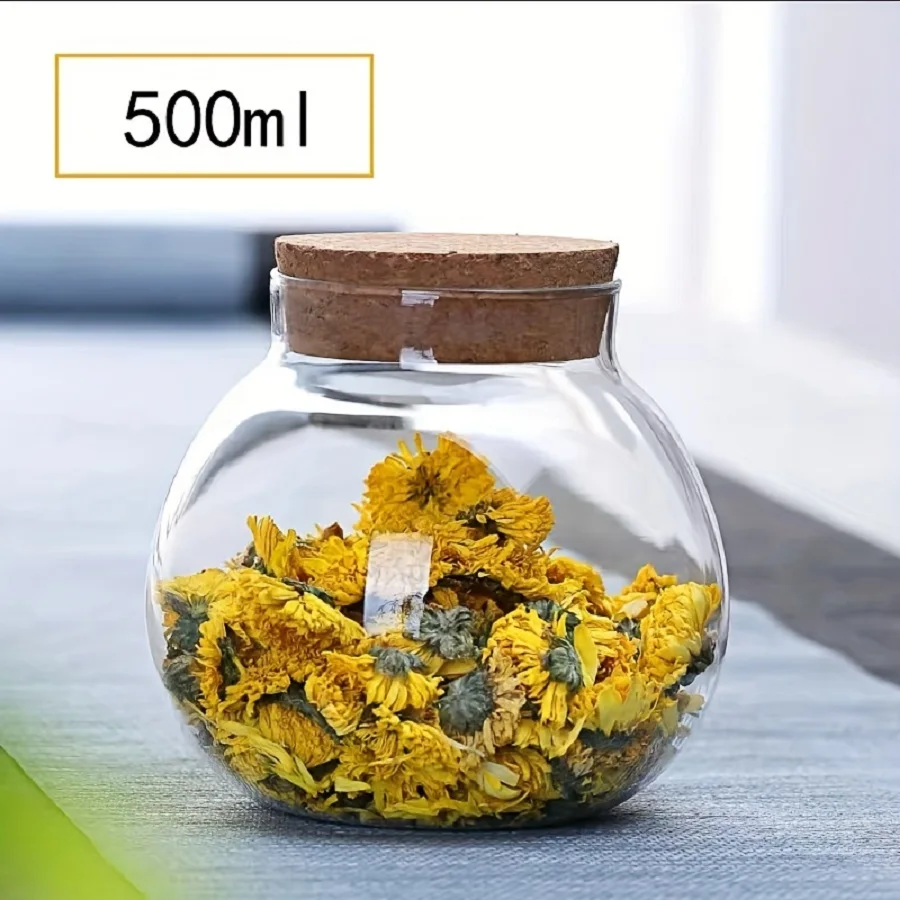 1/3pc Storage Containers 500ML - Food Storage Glass Round recension och pris