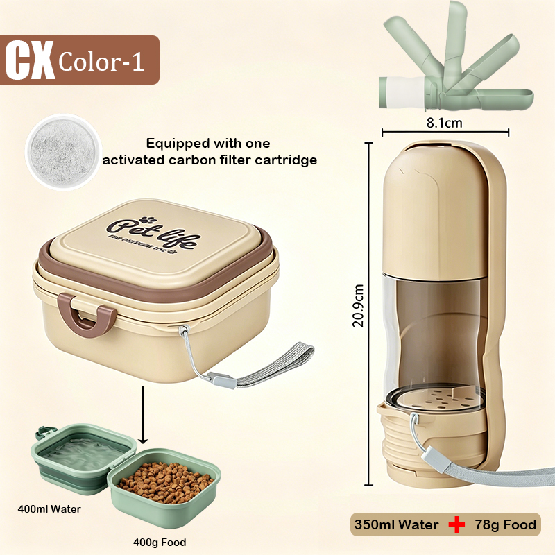 2-in-1 Portable Pet Water Bott - Portion Control Container recension och pris