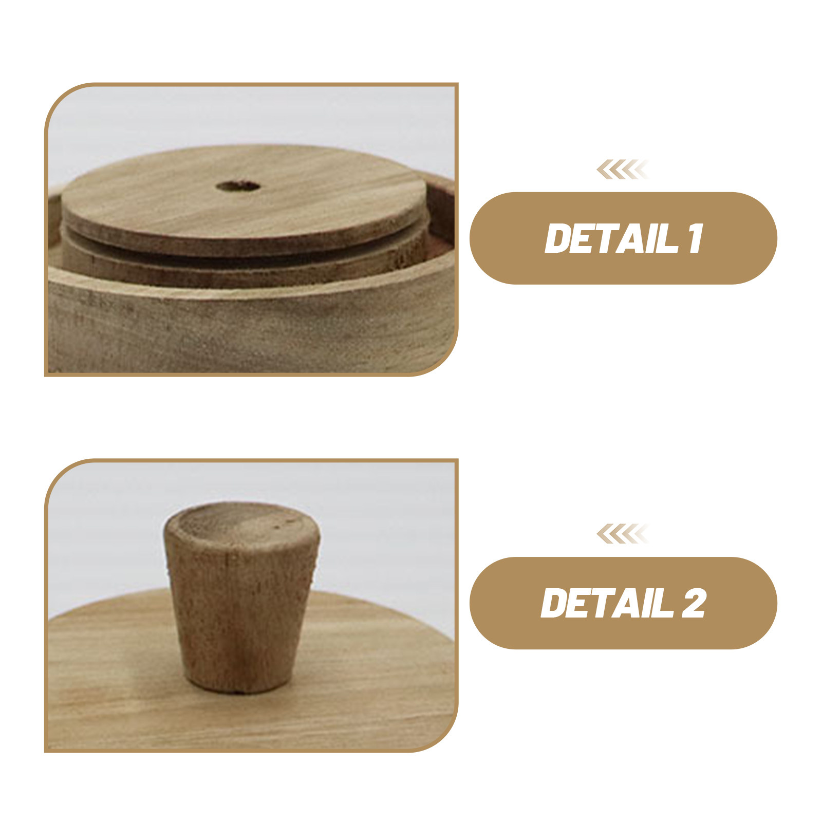 2Pcs Round Wooden Canning Lid  - Food Storage Glass Round recension och pris