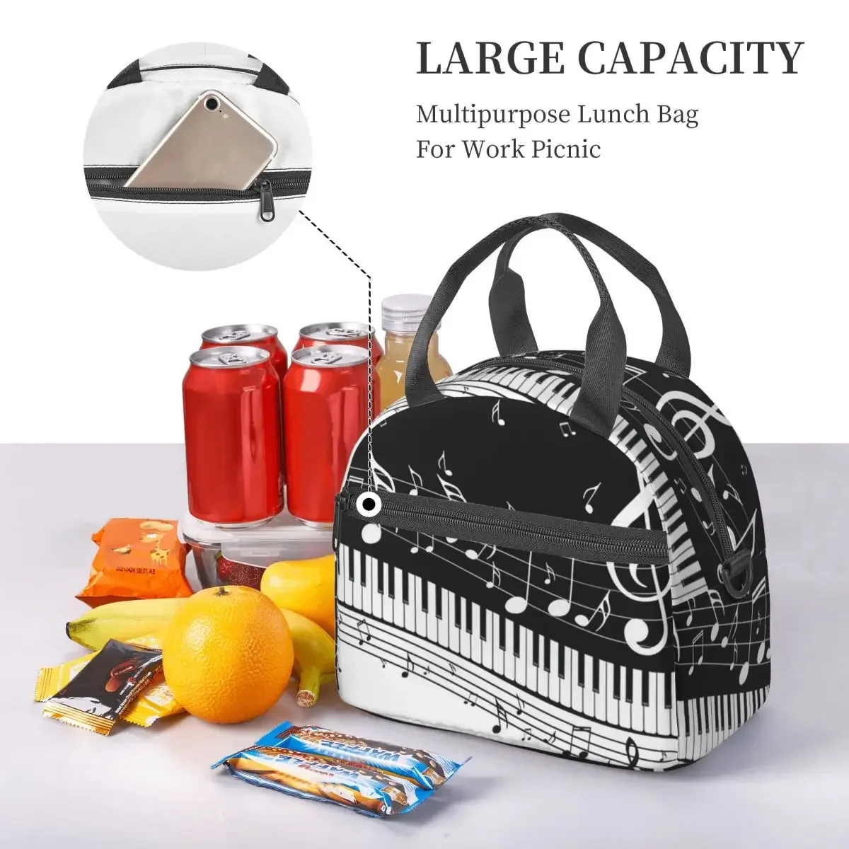 Abstract Piano Keys With Music - Food Storage Notes recension och pris
