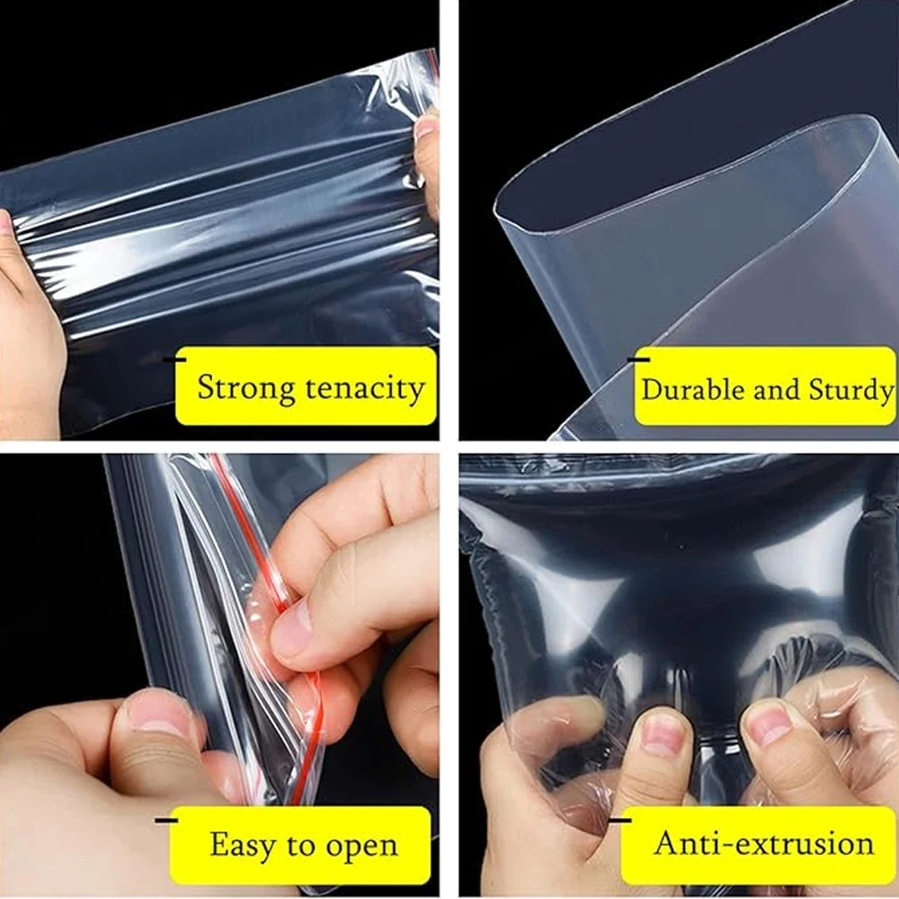 100-1000Pcs Reclosable Transpa - Ziploc Food Storage recension och pris