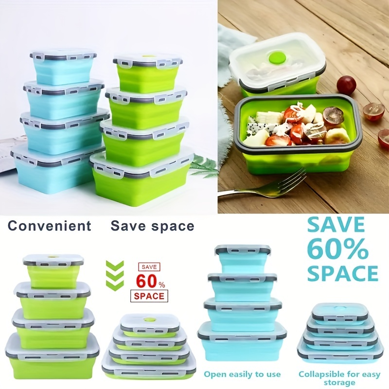 1/4pcs Collapsible Silicone Fo - Food Storage Tupperware recension och pris