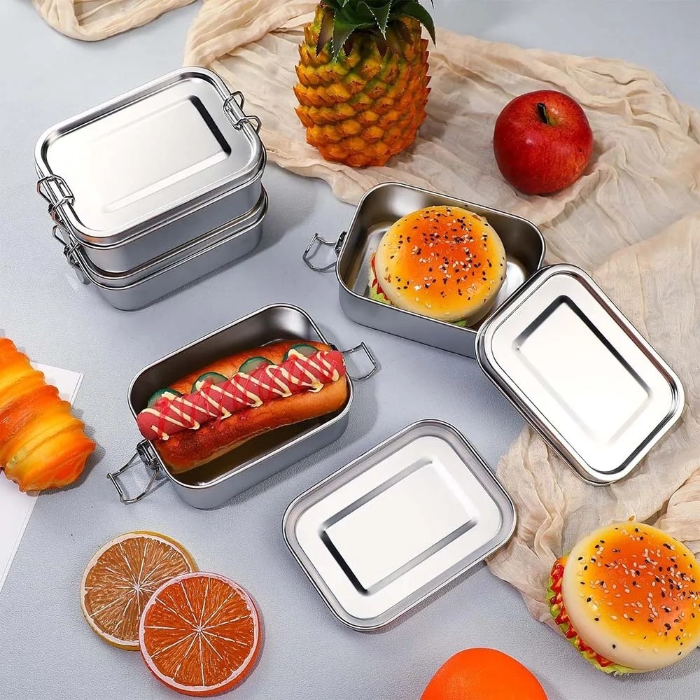 Stainless Steel Bento Box Meta - Food Storage With Lock recension och pris